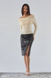Our third date off shoulder knit top