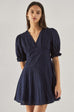 Glorious glam lace dress in navy blue