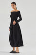Never easy high waisted knit skirt in black