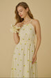 Menton lemon embroidery maxi dress