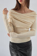 Our third date off shoulder knit top