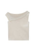 ONE SHOULDER SLEEVELESS KNIT TOP