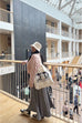 Museum outfit pleated knit skirt in grey