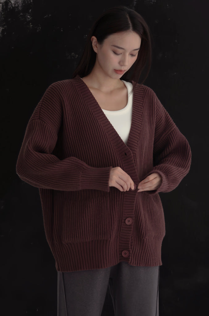 To the moon cardigan in brown