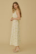Menton lemon embroidery maxi dress