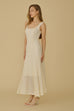 Square neck elastic floral lace dress