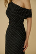 Moonlight polka midi dress