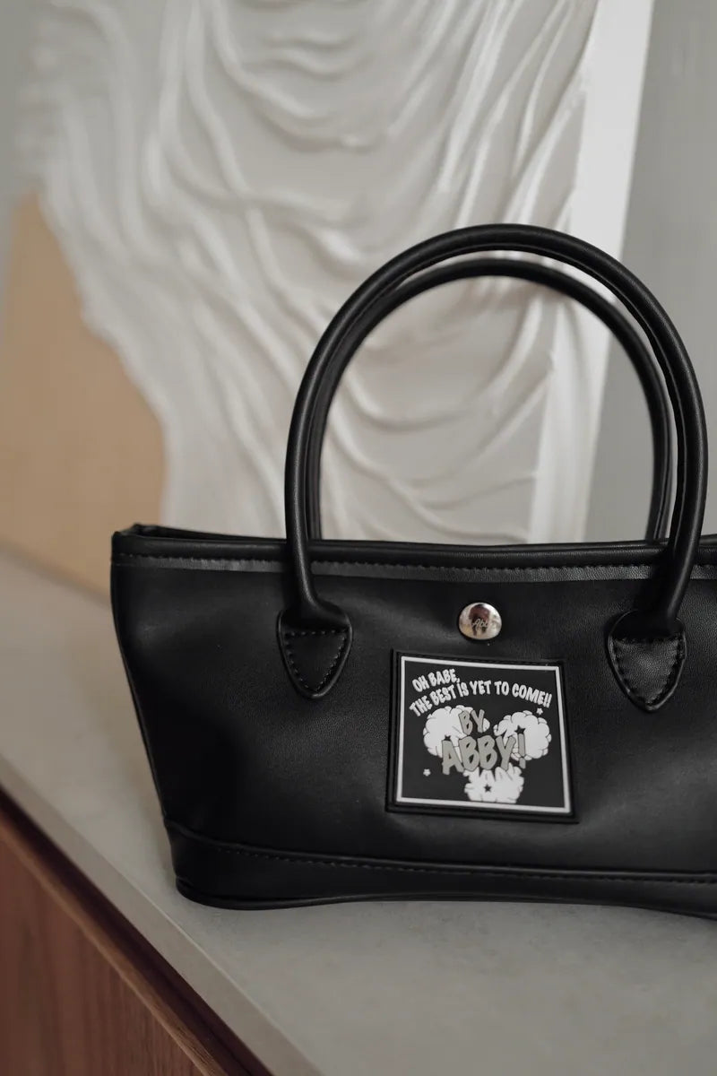 By Abby Bonjour Bag 真皮手提小包 - Black