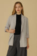 Élune double breasted blazer in grey