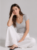 Crew neck Tencel elastic bra Tee
