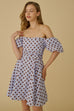 Tuscan sunshine polka dot mini dress