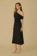 Moonlight polka midi dress