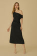 Moonlight polka midi dress