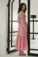Scent of love ruching maxi dress in pink