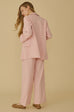 Élune double breasted blazer in pink