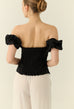 Summerwood off shoulde cotton top in black