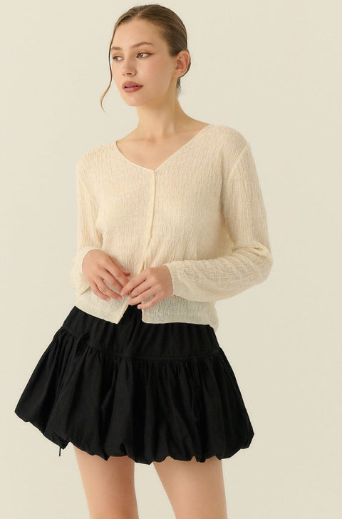 Sunnyvale bubble skort in black