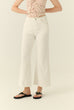 California sunset flare elastic jeans in white