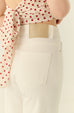 California sunset flare elastic jeans in white