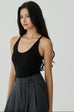 Sporty and chic bra top in black