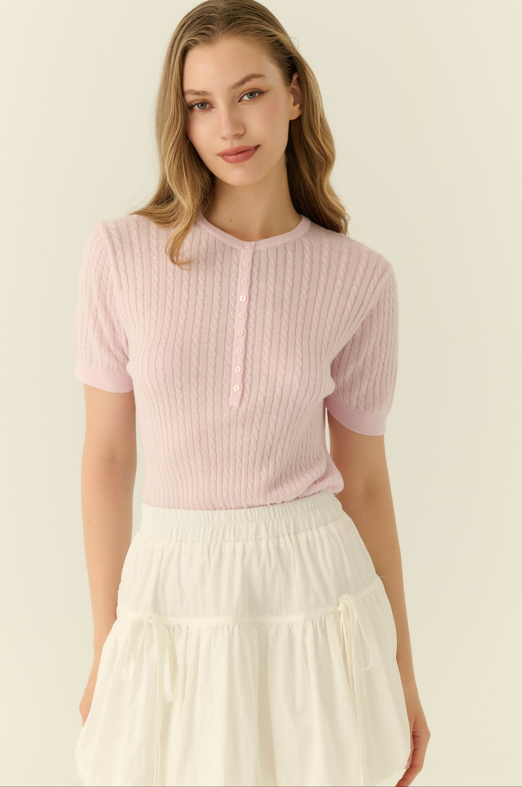 Amélie cable knit top