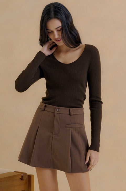 Olive earth soft knit sweater
