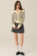 Lets do it stripes cardigan