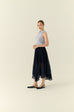 Tender touch pleated elastic skirt in navy