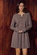 Bow-kissed knit set in Grey/White