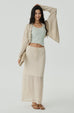 Quiet luxury knit top in green