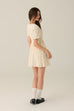 Cute mood puffy sleeves dress in floral print