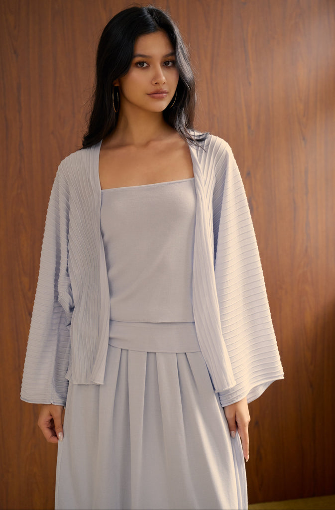 Cool breeze V neck cardigan in blue