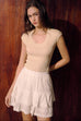 Urban flow top in beige