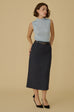 Secret shimmer turtleneck top in sky blue