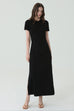 Midnight curve dress in black