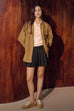 Raw earth linen shirt