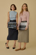 Secret shimmer turtleneck top in sky blue