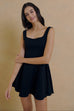 Midnight charm mini dress in black