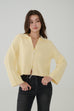 Darcy zipper cardigan in Yellow