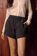 Bubble gum shorts in black