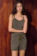 Moss green crop top
