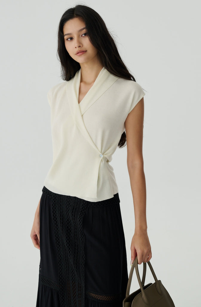 Keep in line cooling knit top in white