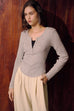 Just be you dual-tone sweater in grey