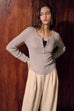 Just be you dual-tone sweater in grey
