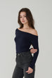LYN Elastic Multi Way Top in Navy