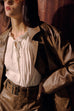 Faded glow faux leather jacket