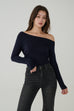 LYN Elastic Multi Way Top in Navy