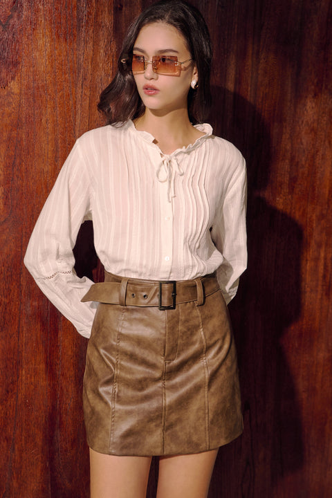 Say Something lace white shirt
