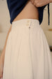 False alarm linen skirt in white