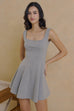 Midnight charm mini dress in grey